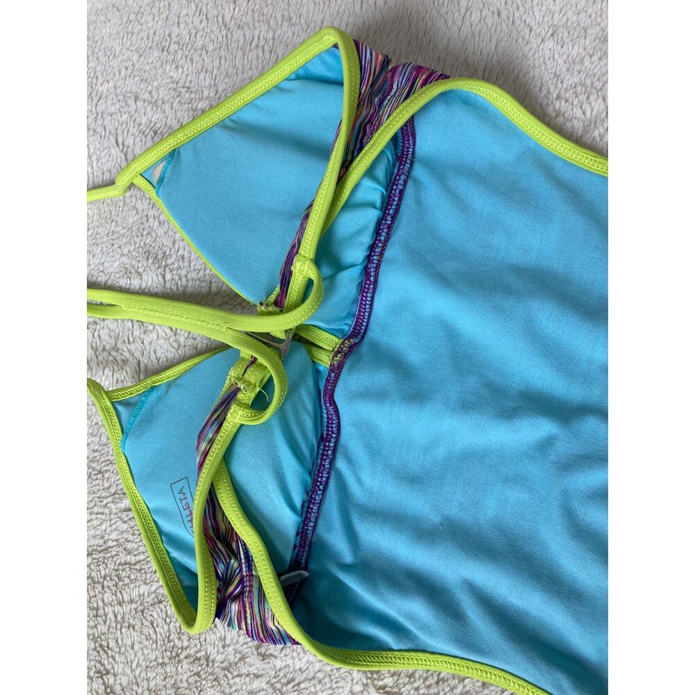 Athleta USA Made 2013 Line Space Dye Kata One Piece Back Cut Out T Back Strap S - Picture 5 of 14